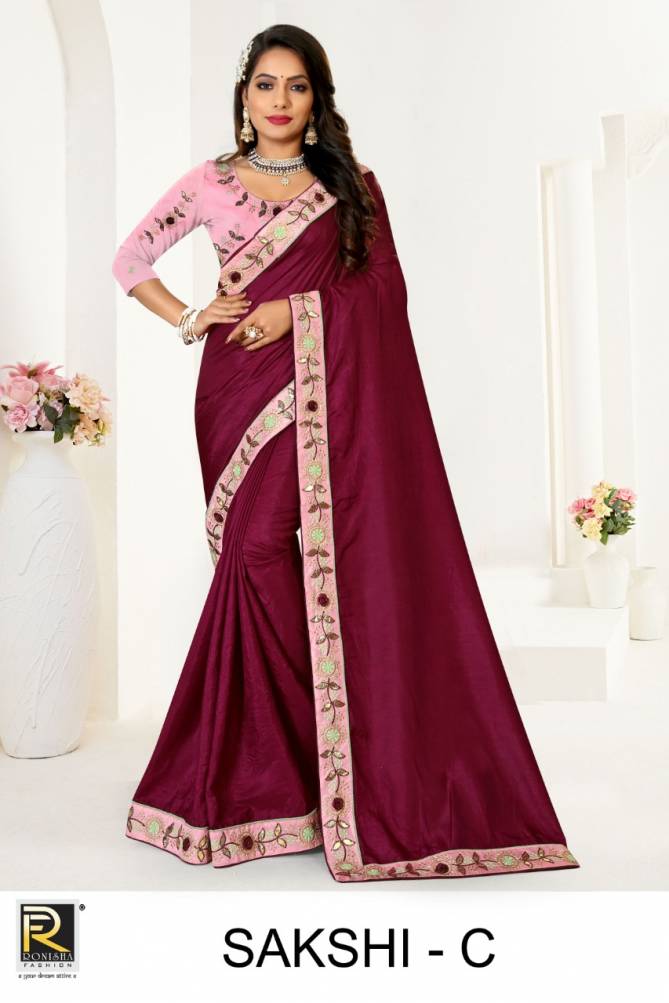 Ronisha Sakshi New Exclusive Wear Silk Latest Designer Saree Collection
